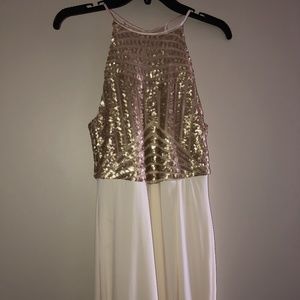 Gold, Creme Prom/Formal Dress